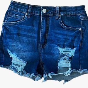 Distressed Jean shorts